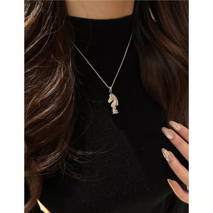 Chess Knight Pendant Necklace