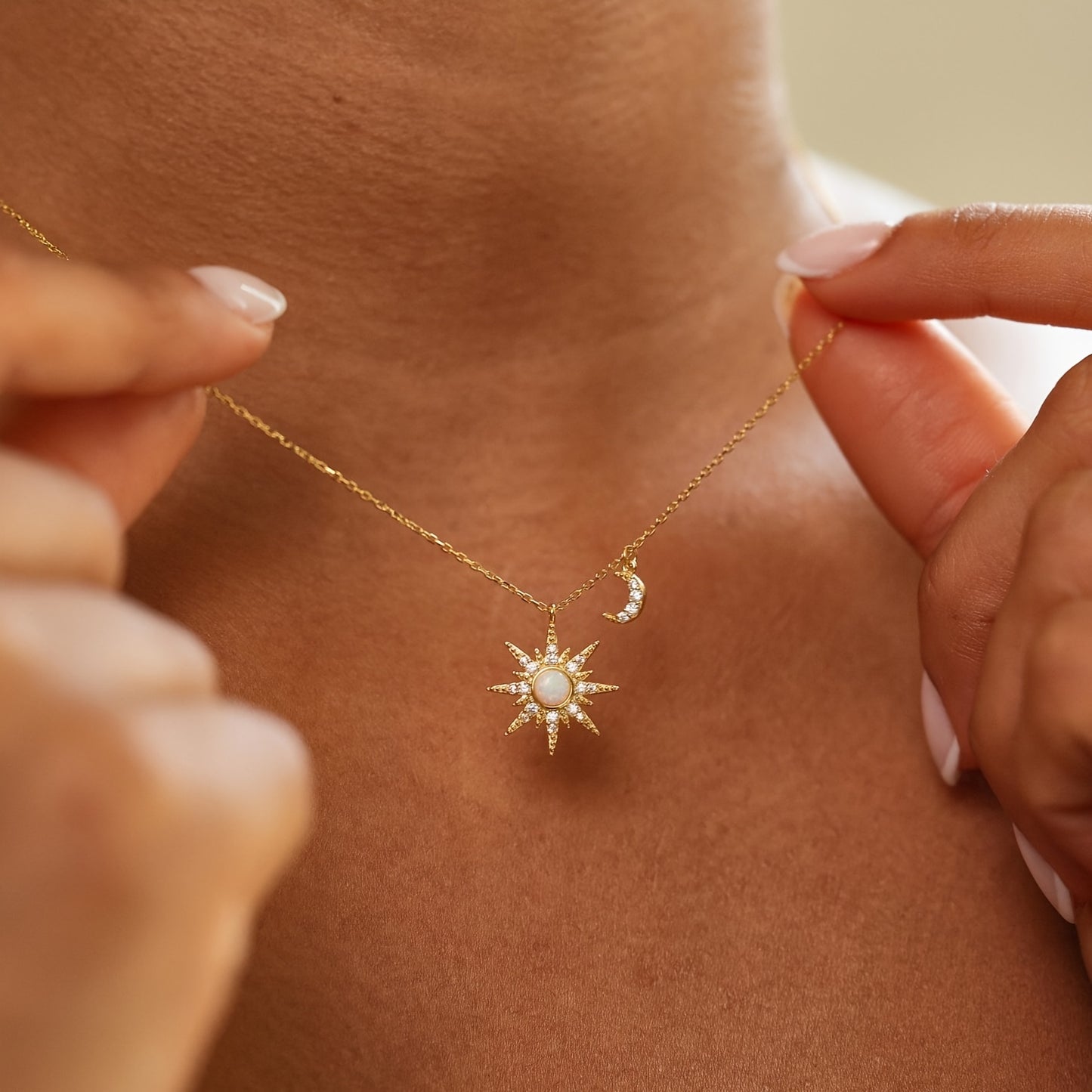 Orbit Star And Moon Necklace