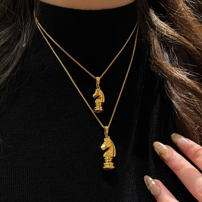 Chess Knight Pendant Necklace