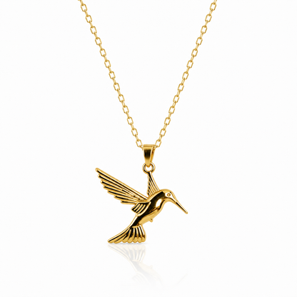 Golden Hummingbird Necklace