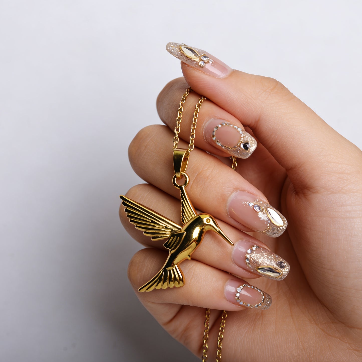 Golden Hummingbird Necklace